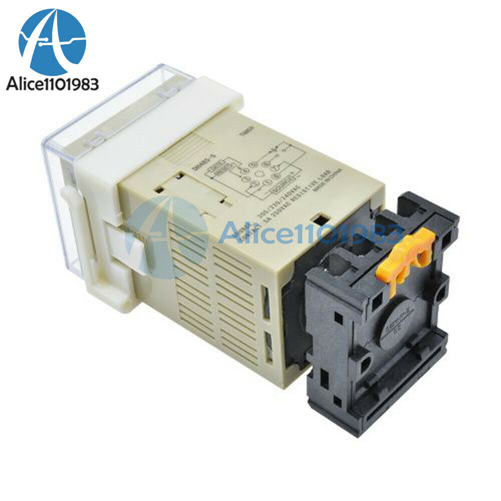 DC 24V DH48S-S Programmable Time Delay Relay Module With Socket Base New