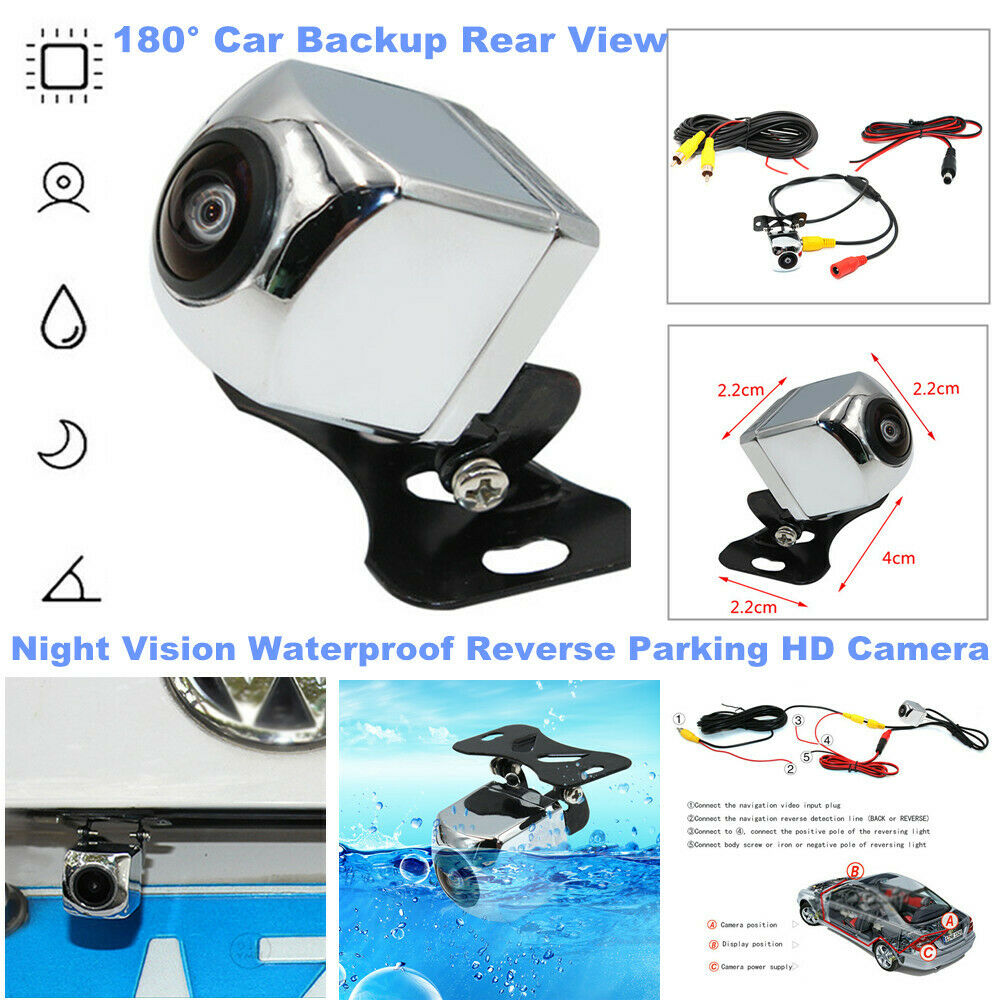 180Â° Car Backup Rear View Reverse Parking 1080P Camera Night Vision Waterproof