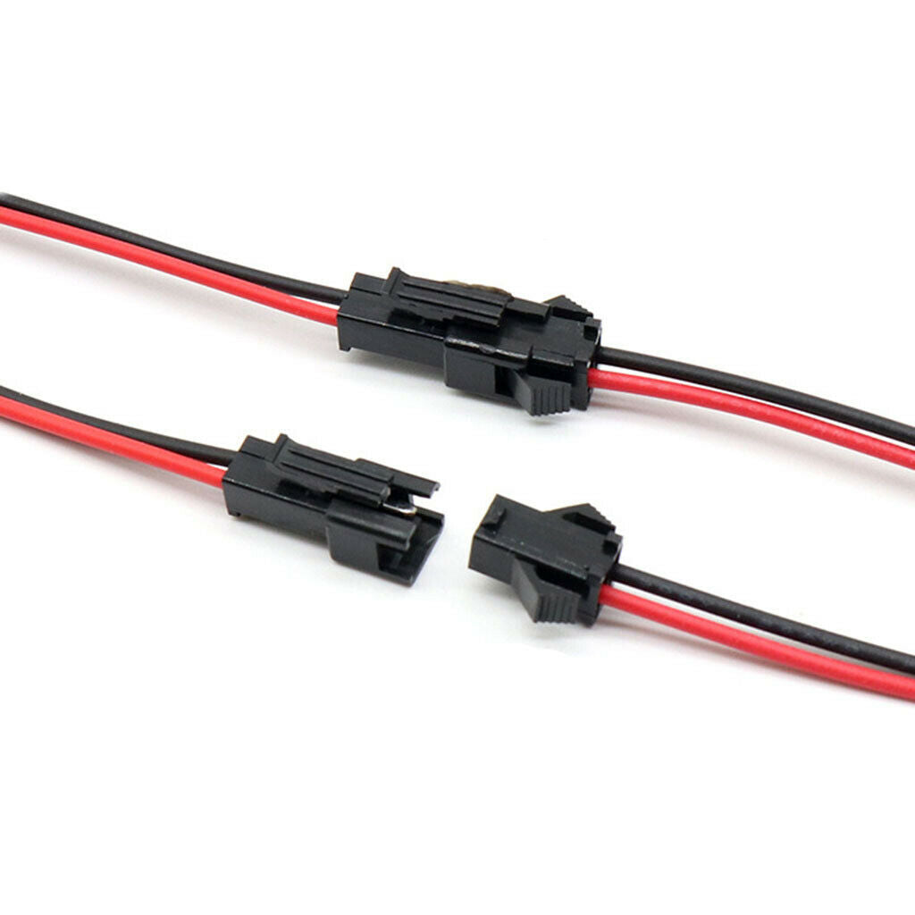 10 Pair - 2 PIN JST SM Connector Plug Male to Female 15cm Lead Wires for RC Led