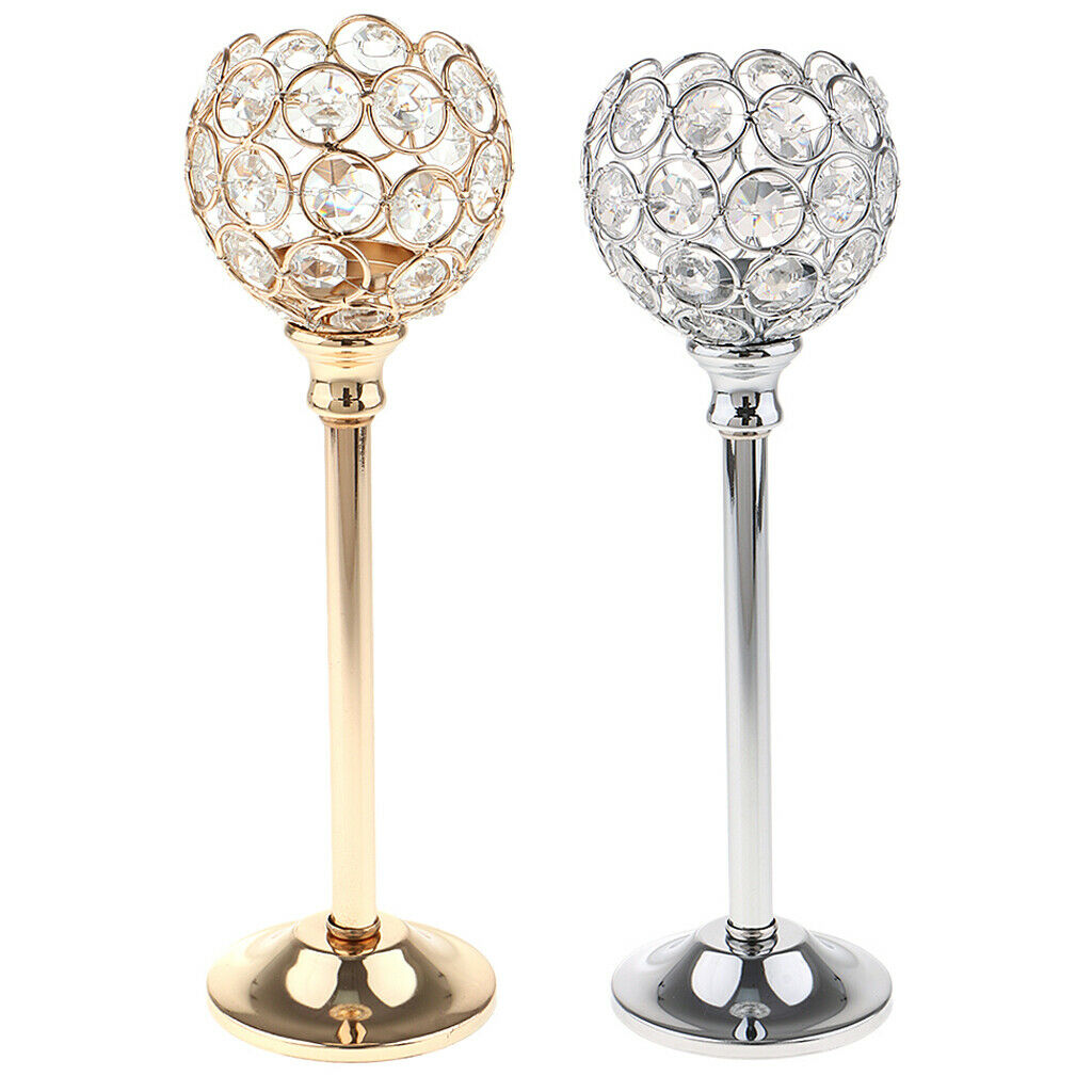 MagiDeal Crystal Candlestick Candlestick Candlestick Candelabra L 2 Set