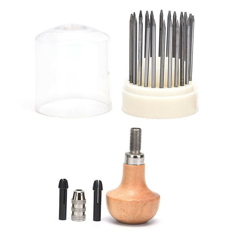 23pcs Bead Grain Tool Set with Graver Wood Handle Diamond Setting Jewelry To:_DD