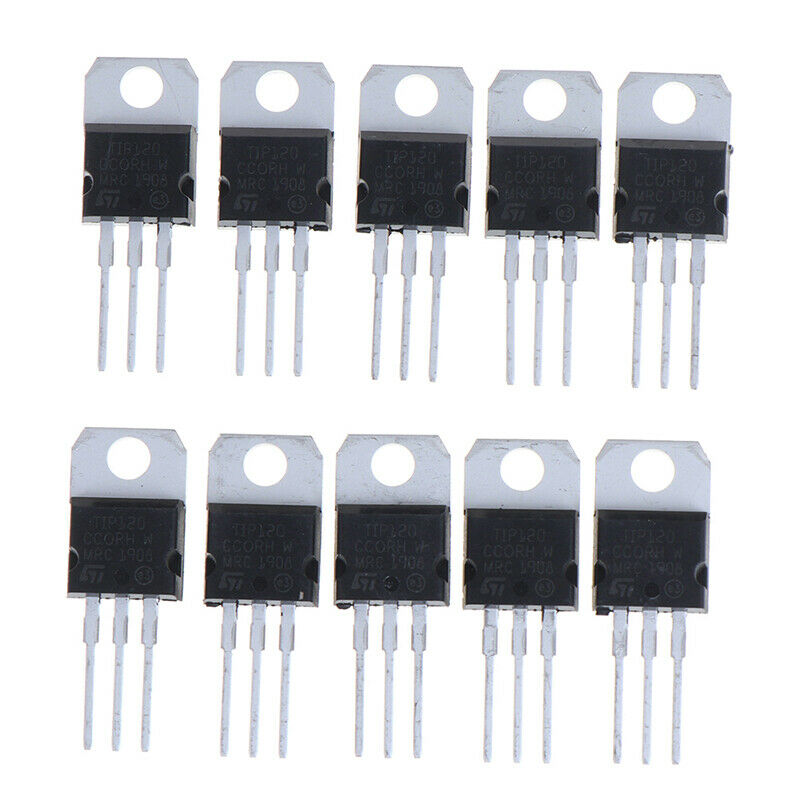 10 PCS TIP120 Darlington complementary silicon power transistor in-line T.l8