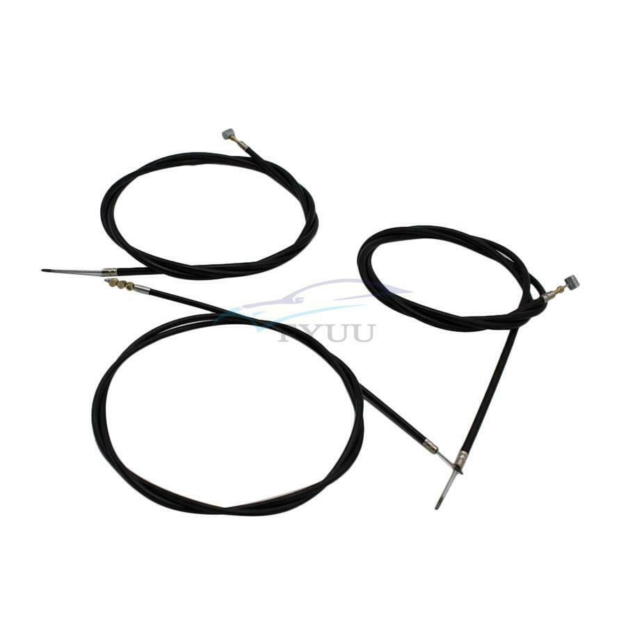 Universal Black Motorcycle Cable Kit Clutch + Brake + Throttle Harness Wire