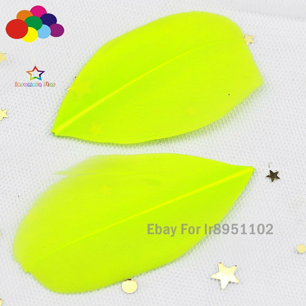 100 pcs Natural dyeing Fluorescence Goose Feather 5-7 cm DIY feathers for crafts