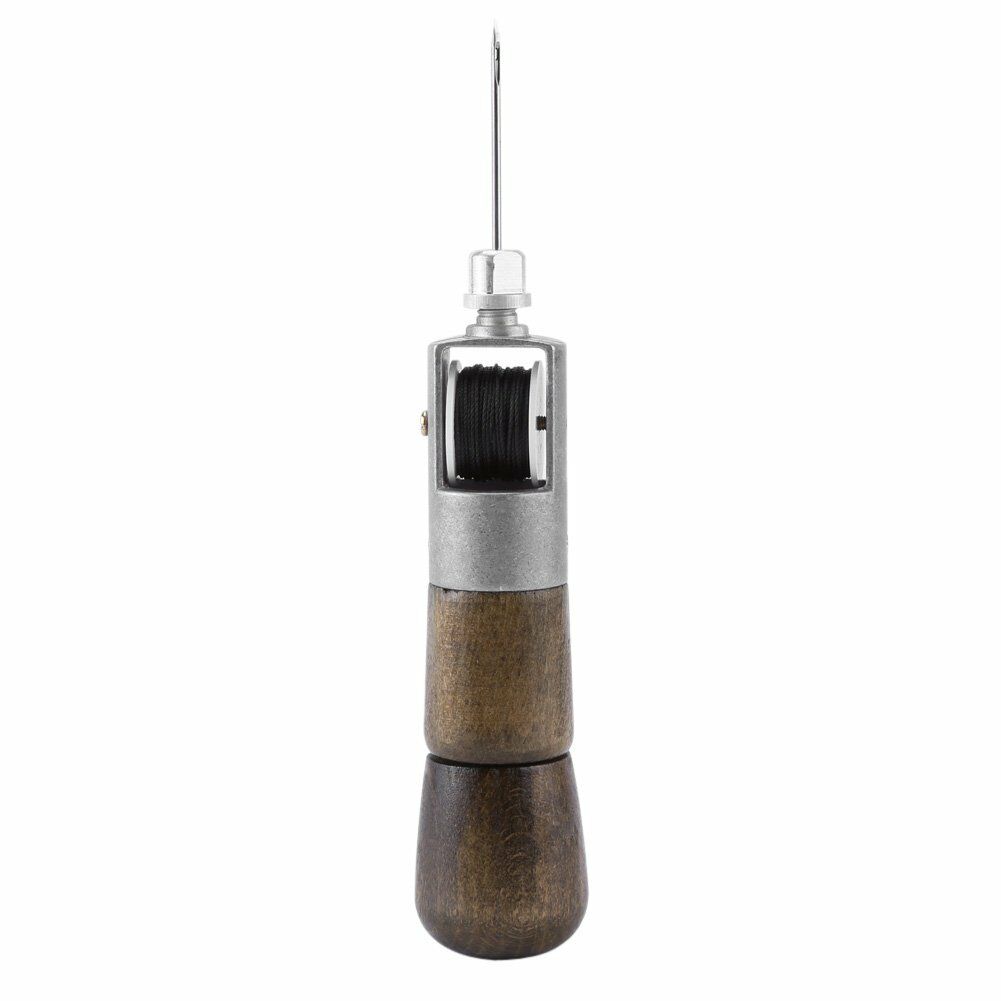 Leather Craft hand-stitching Tool Sewing Kit Lock Stitch Awl +2 Needles+Wrench