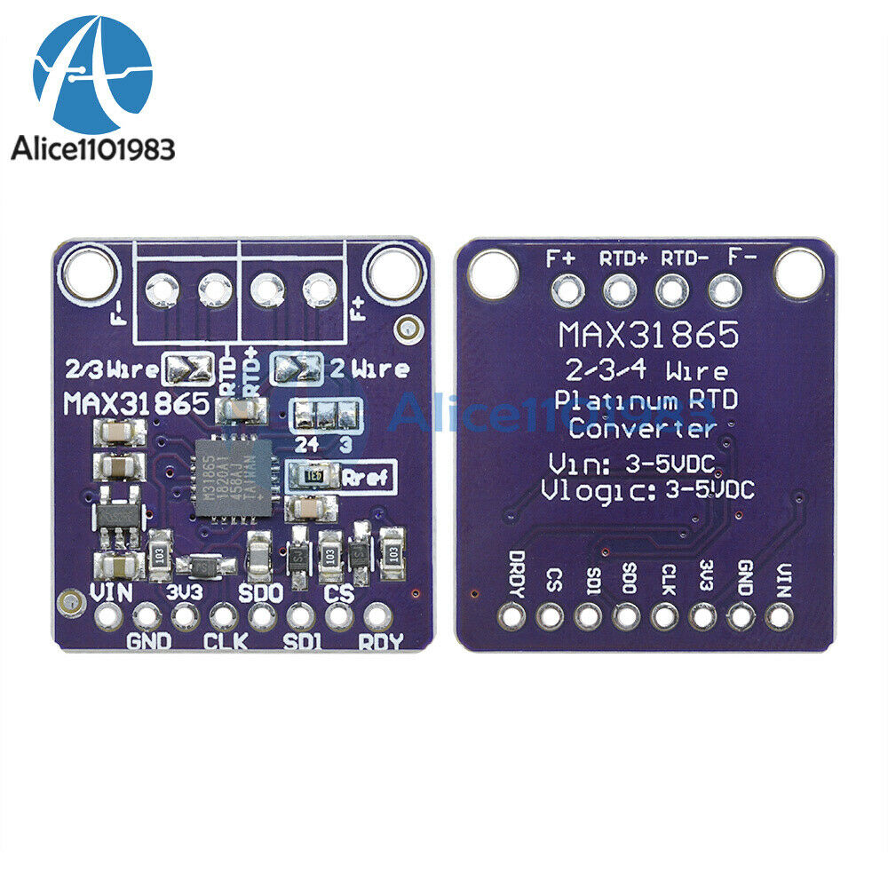 2PCS MAX31865 RTD PT100 Temperature Thermocouple Sensor Amplifier Module DIY