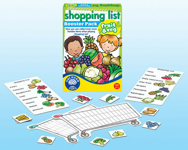 Orchard Toys 090 Shopping List Booster pack Fruit & Veg Kids Children Game 3-7Yr