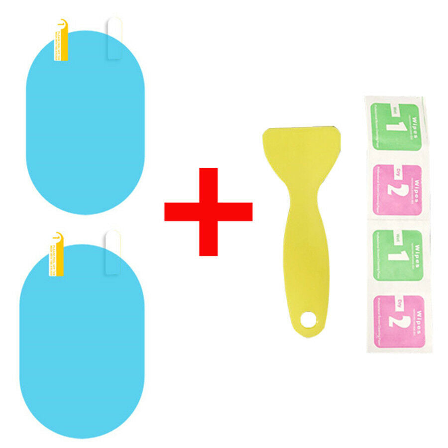 10pc Car Anti Water Mist Film Anti Fog Rainproof Rearview Mirror Protective Film