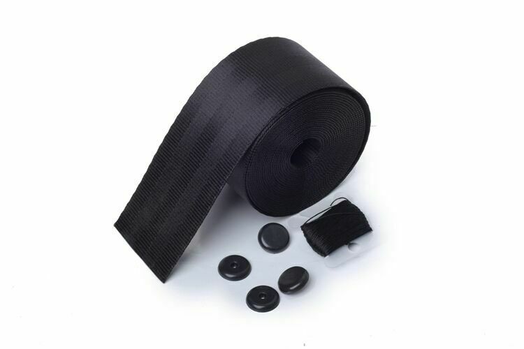 Black Harness Racing Car Seat Lap Belt Front 3Point Safety Seat Belt Retractable