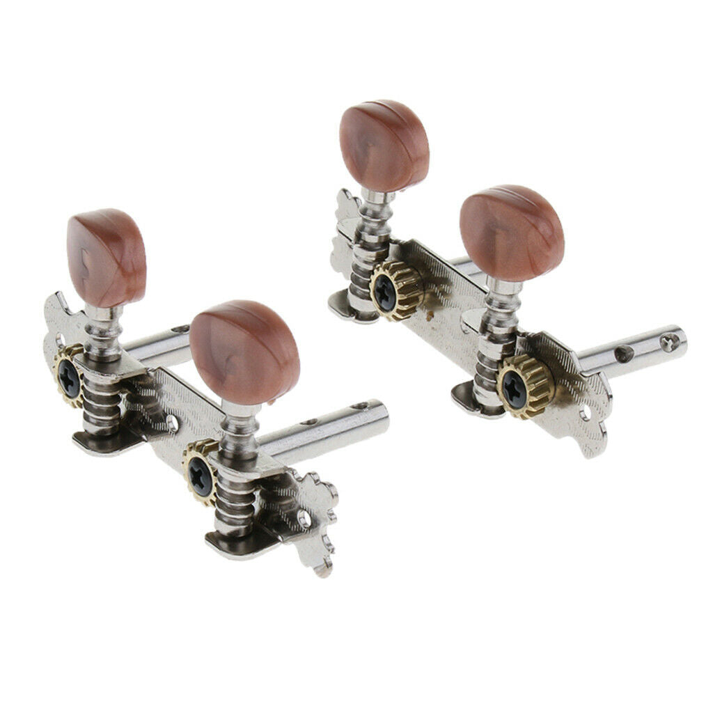 4 Pieces Tuners Knobs Strings Tuning Tuner For Folk Acoustic Guitar, 2R 2L