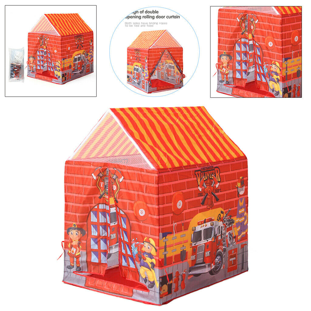 Kids Playhouse Toys Play Tent Children's House Boy Girls Gift Fire Fighting