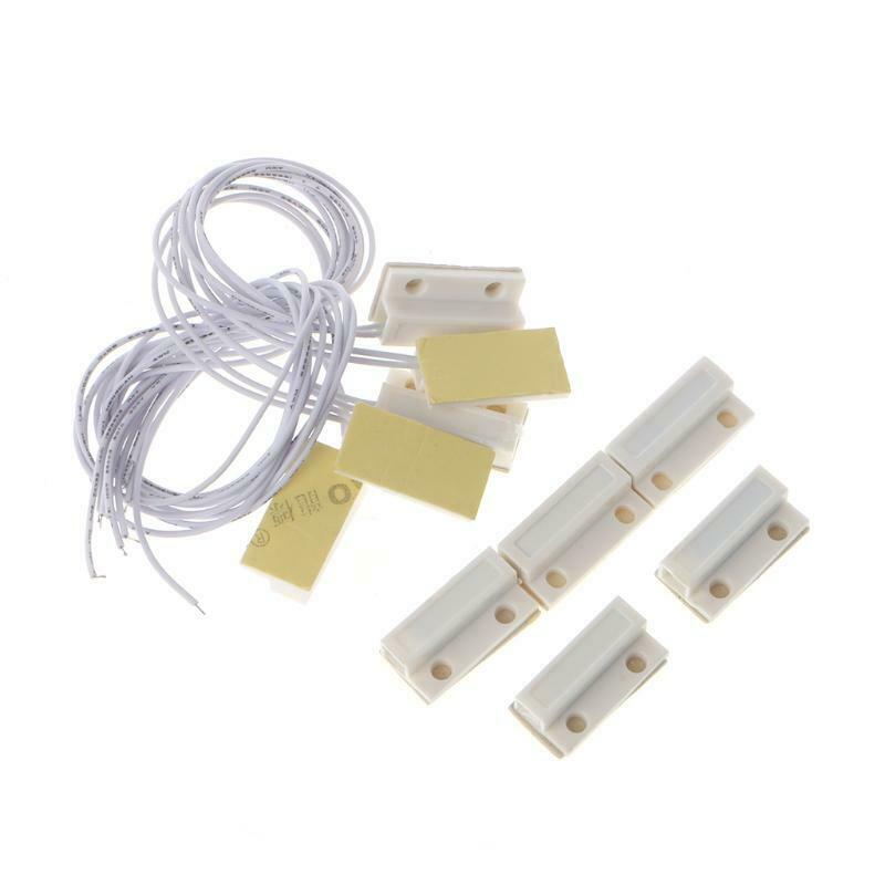 5 Sets MC-38 Wired Door Window Sensor Magnetic Switch Home Alarm System Detector