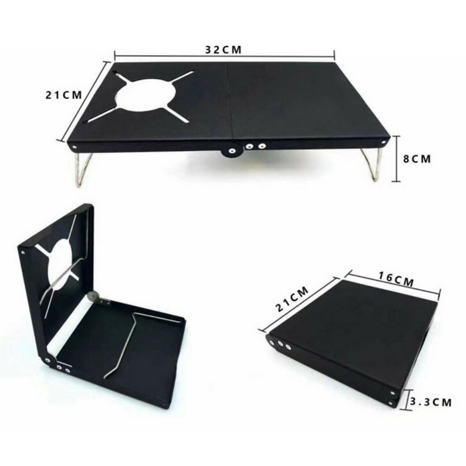 Folding Stove Table Gas Stove Stand Bracket BBQ Grill Desk Backpacking