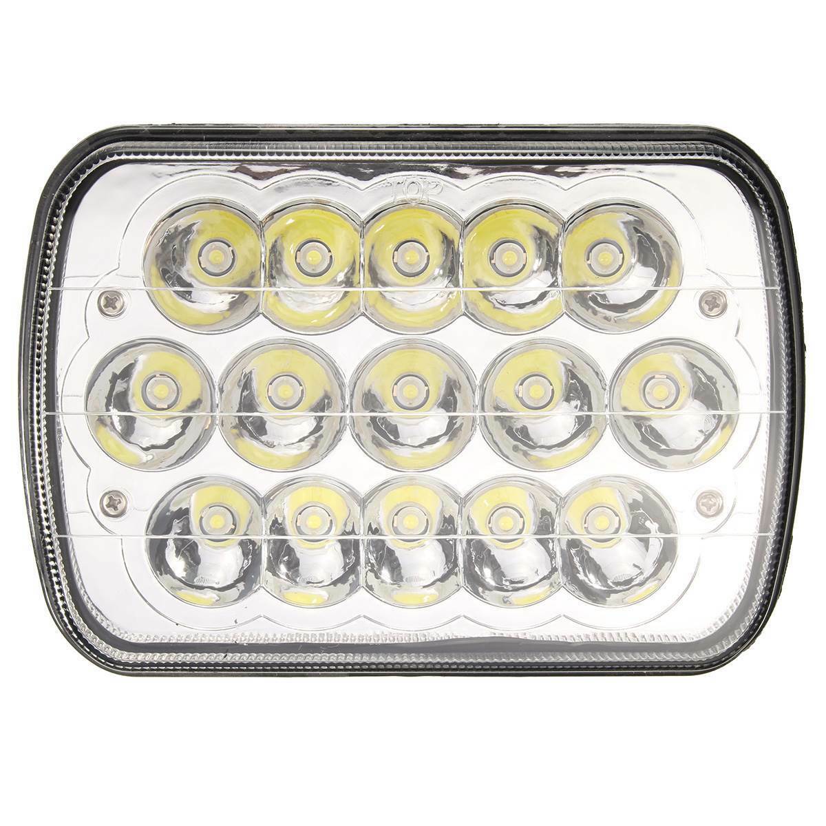 Auto Car 15 LEDs Bulb Light H4 Sealed High/Low Beam Headlamp Headlight Aluminum
