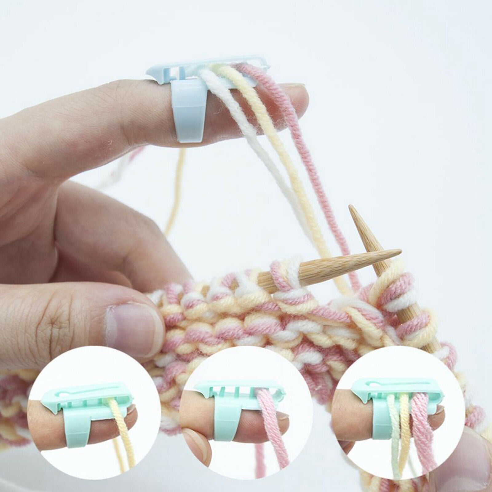 6pcs Yarn Guide Finger Holder Knitting Loop Knitting Accessories for Crochets