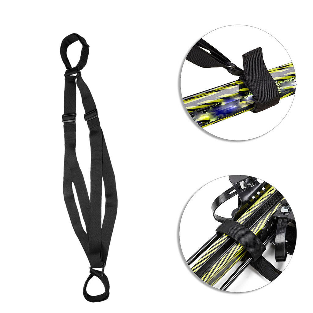 Ski Pole Strap Adjustable Shoulder Strap Lash Hands-Free Skiing Accessories