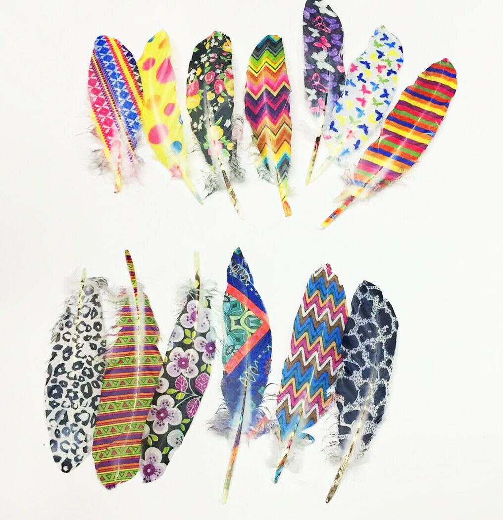 100 pcs beautiful natural Goose feather 15-20cm/6-8 inch Various Colours