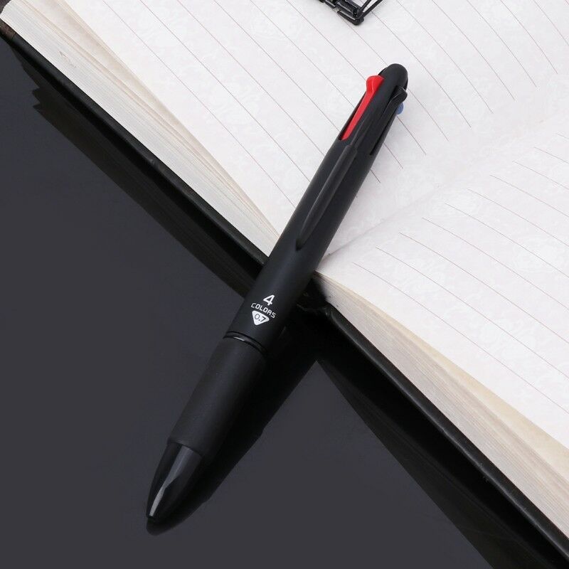 Multicolor 4 in 1 Ballpoint Pen 0.7mm Red Green Blue Refill Office School Supply