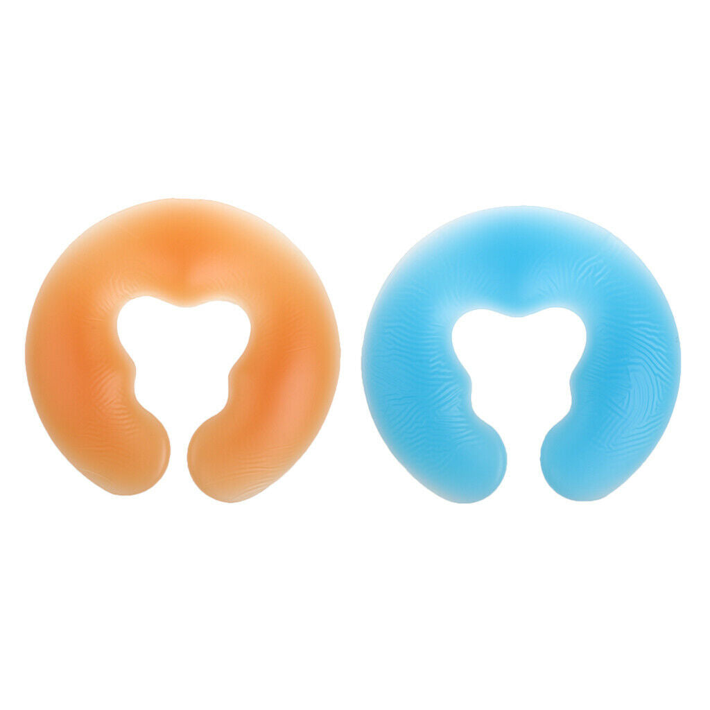 Set of 2 Silicone Gel Pillow Face Head Rest Cradle Cushion Bolsters Pad