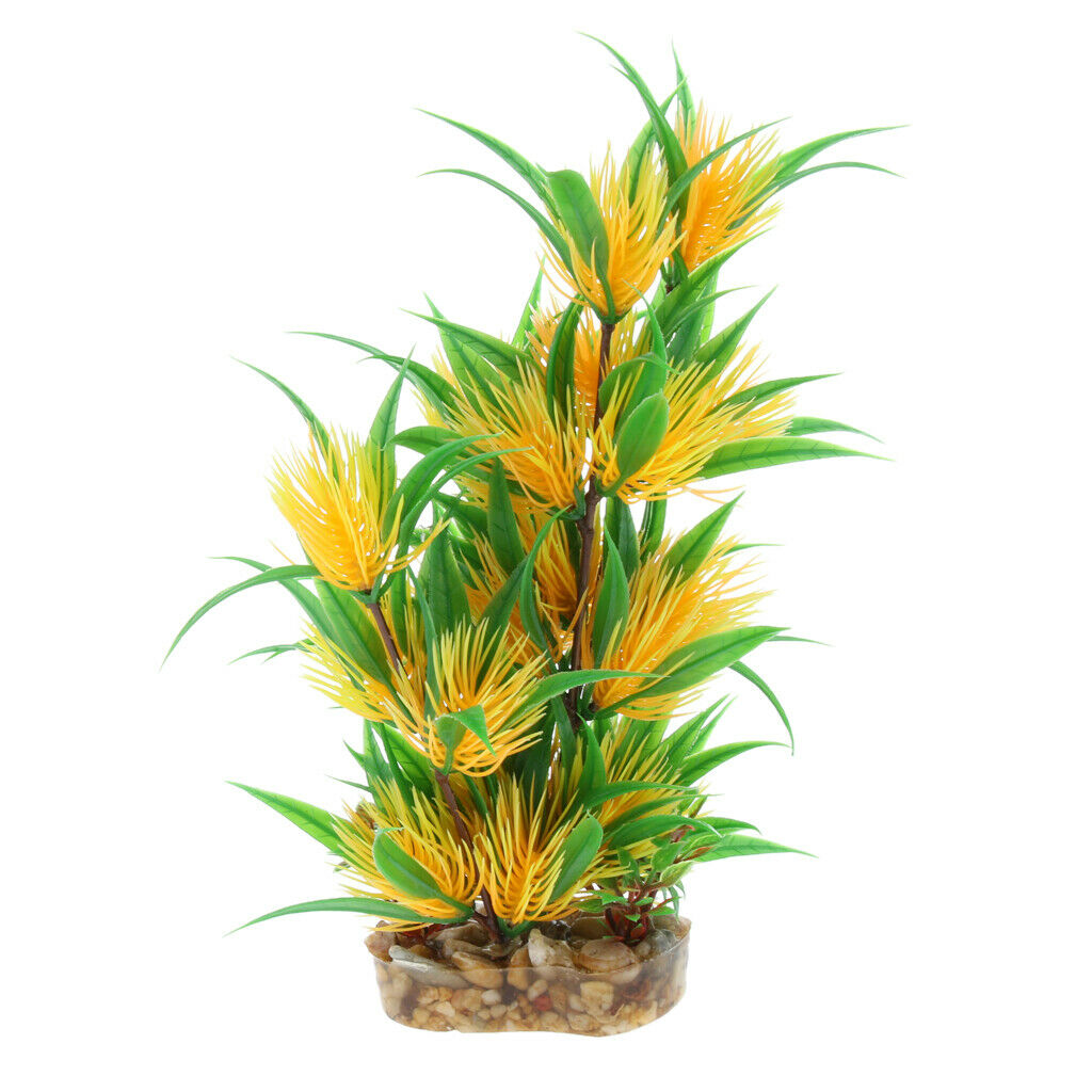 1pc Beauty Fish Tank Aquatic Simulation Plant Ornament Decor 22cm