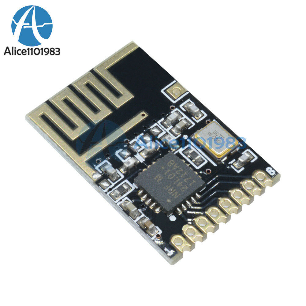 10PCS Mini NRF24L01+ SMD 1.27MM wireless transceiver module Small Size Arduino