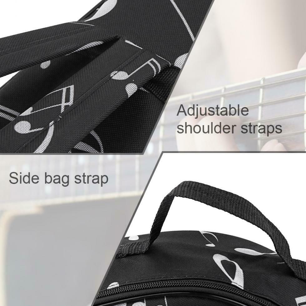 40 41'' Musical Note Folk Acoustic Guitar Case Gig Bag Soft Waterproof  Backpack