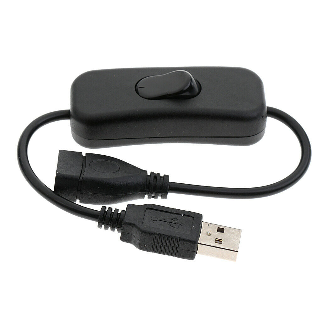 2x Type-A Male to Female USB Cable with ON/OFF Switch Easy Start/Reboot
