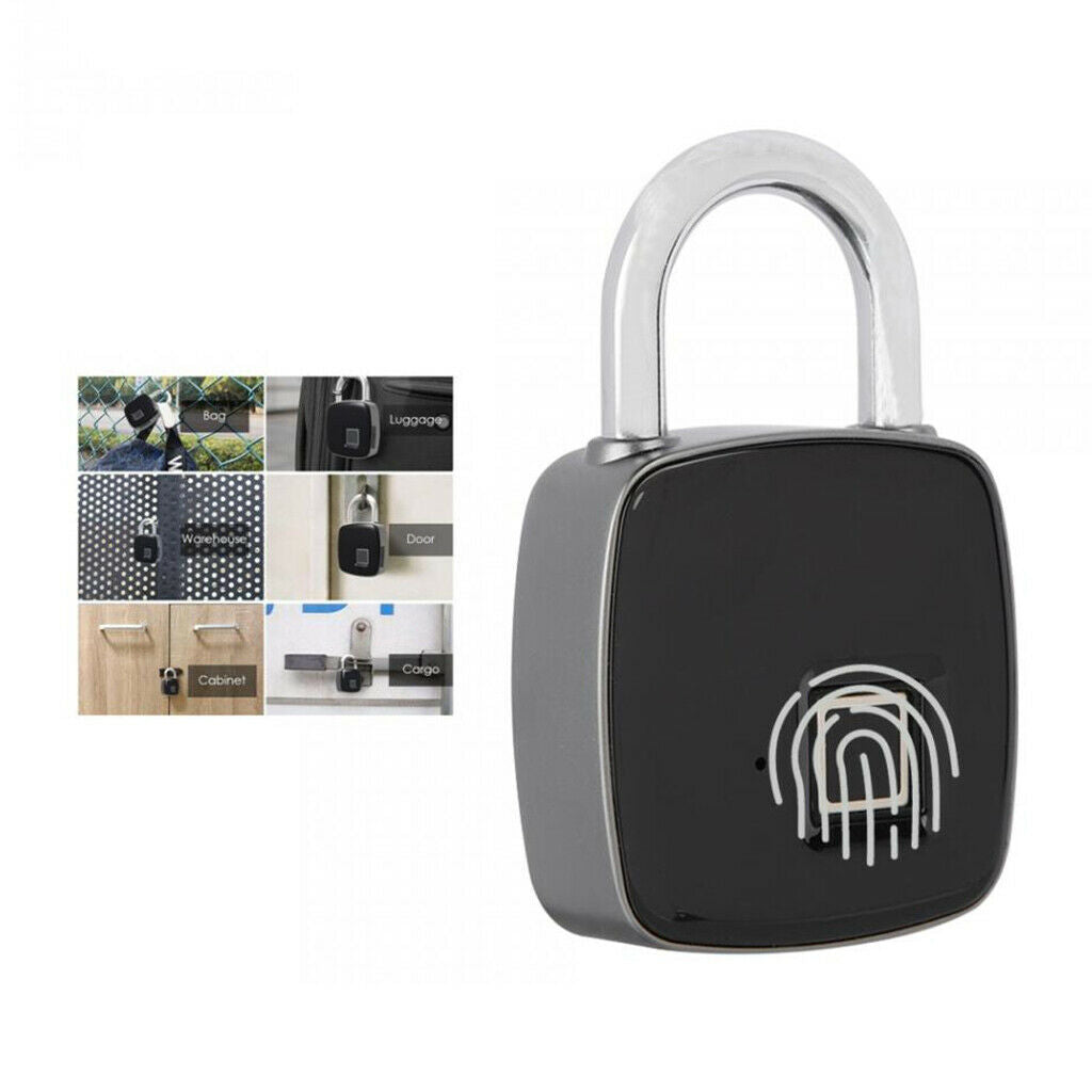Anti-theft Fingerprint Padlock Smart Keyless Door Cabinet Lock Waterproof Lock