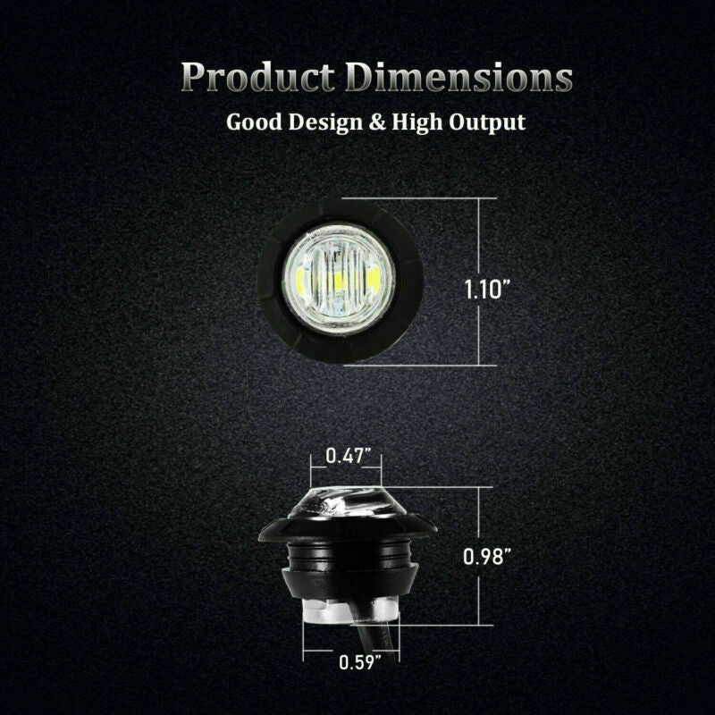 20pcs LED Rock Lights For JEEP Truck Off-Road Trail Fender Underbody White Light