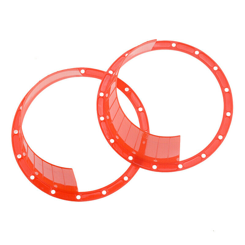 2x Car Door Audio Speaker Ring Waterproof Covers Trim Washer Red Kit Universal