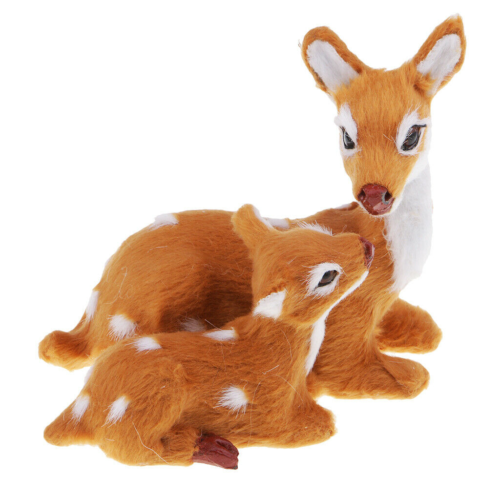Mini Simulation Reindeer Christmas Ornament Plastic Plush   Kids