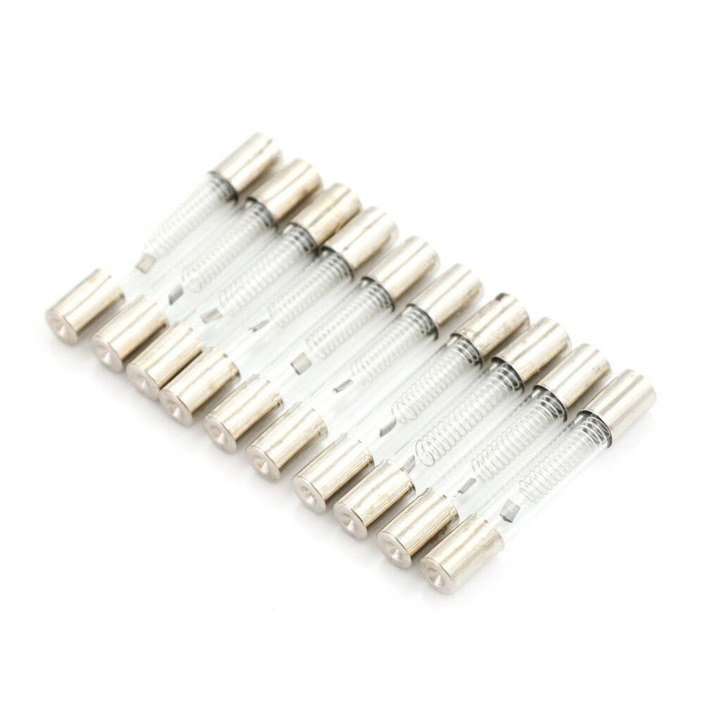 10Pcs 6 x 40mm Axial Glass 900mA 0.9A 5KV Fuse Tubes for Microwave Oven A Lt