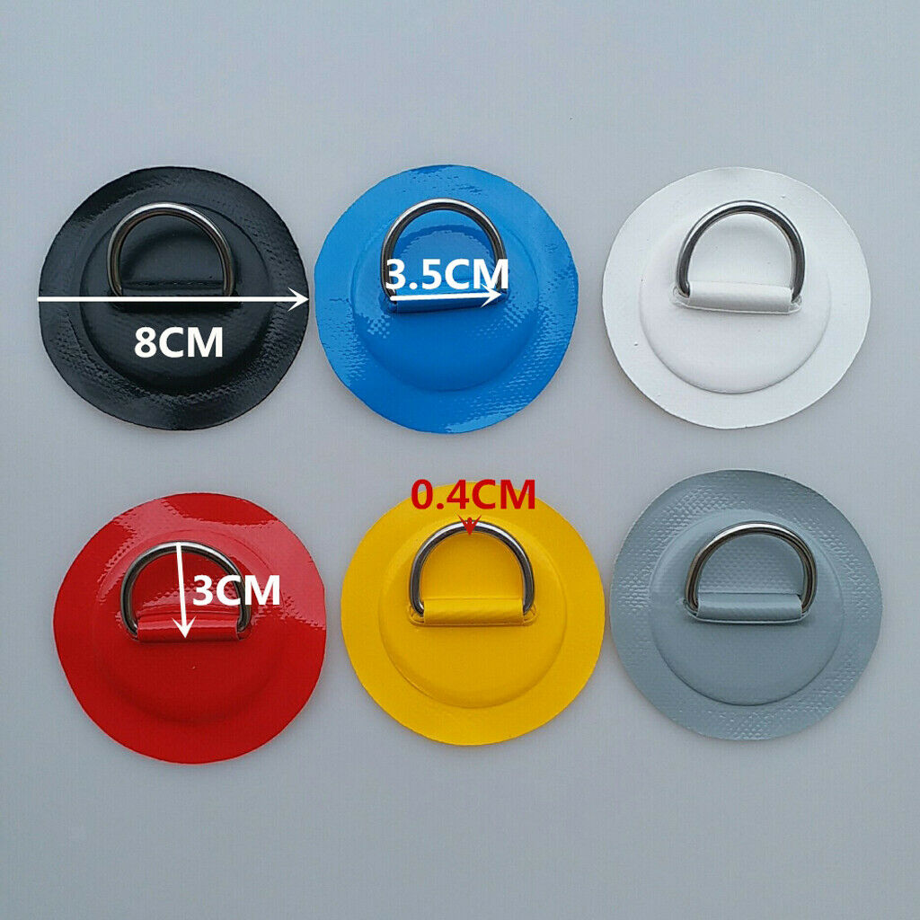 4Pcs Stainless Steel D- Pad/Patch for PVC Inflatable Boat   Surfboard