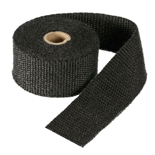 5M Black Exhaust Thermal Tape Muffler Pipe Header Heat Wrap Resistant Protection