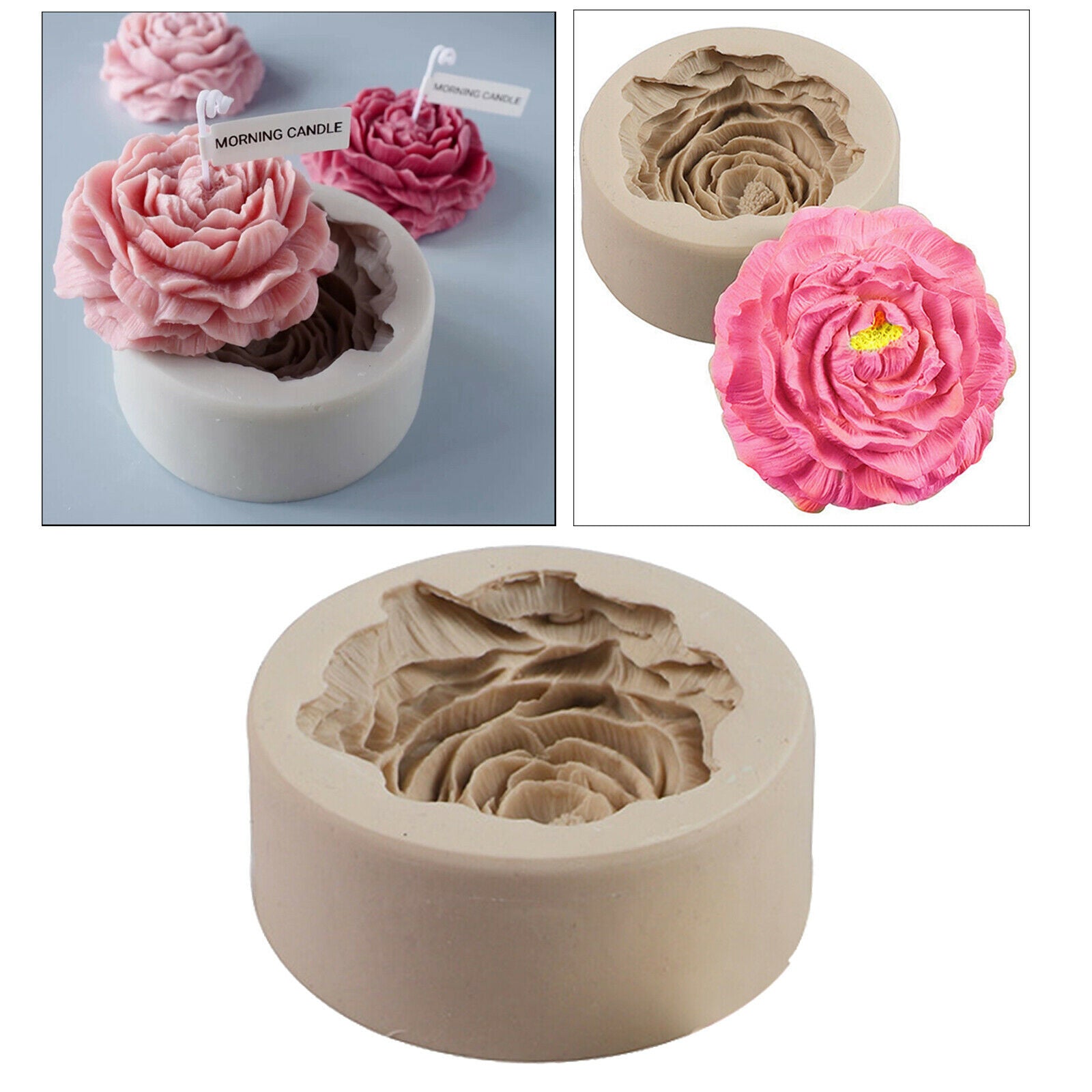 Flower Mold Aromatherapy Candle Mould Gypsum Clay Craft Pastry Making Tool
