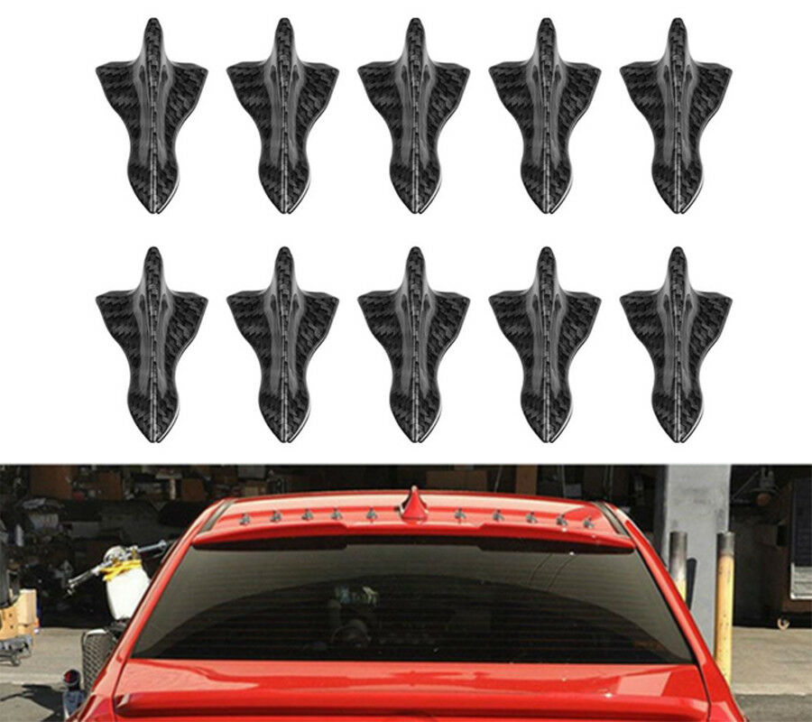 10x Soft Plastic Shark Fin Antenna For Car Spoiler Bumper Reduce Wind Resistance
