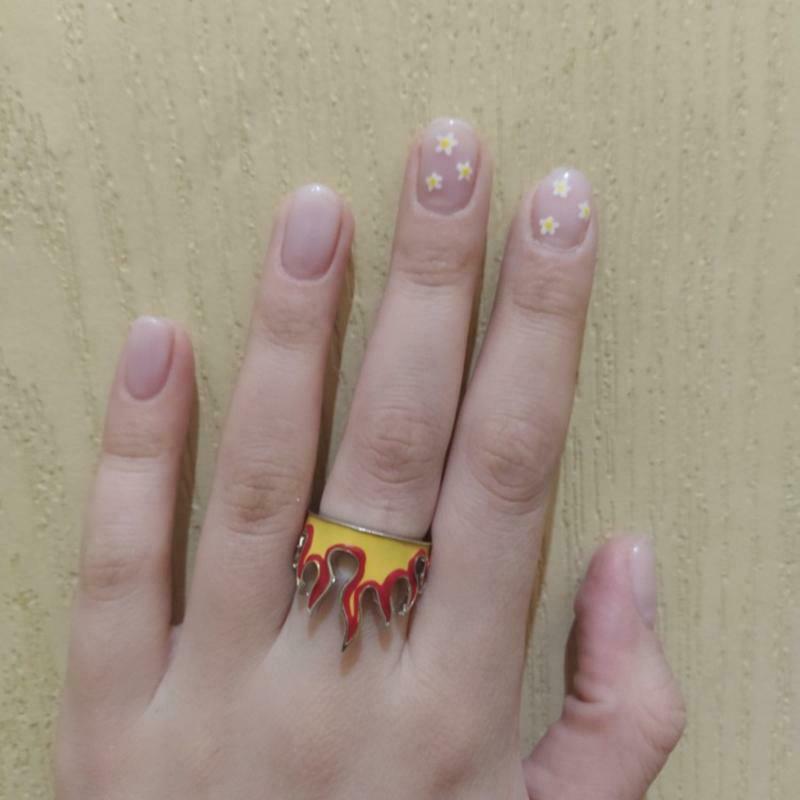 Creative Personality Punk Flame Ring For Men Women Boys Party Jewelry Gift