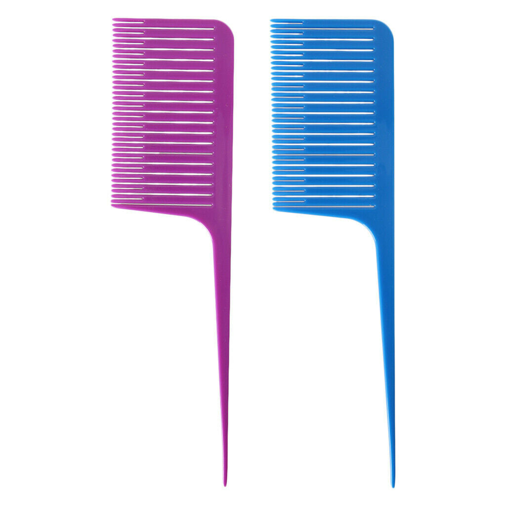 Professional Weaving Highlighting Foiling Hair Coloring Combs  & Blue