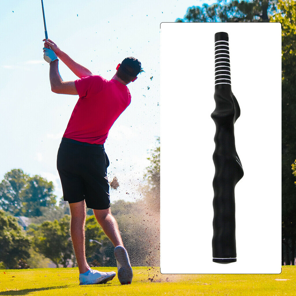 Golf Grip Hand Position Corrector Guide Training Aid Black White 9.15mm