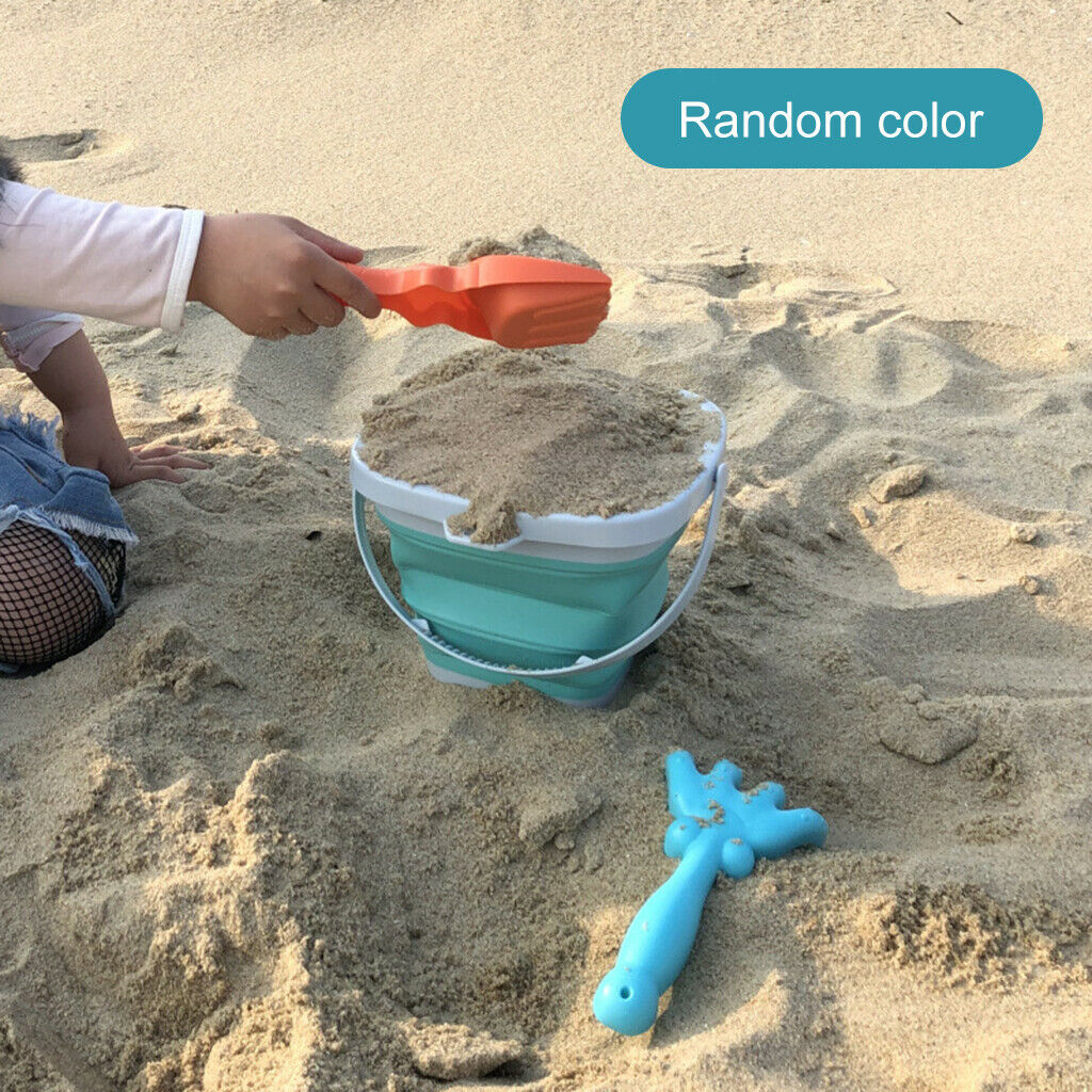 3Pack of Telescopic Beach Buckets Set for Parent-child Outdoor Camping