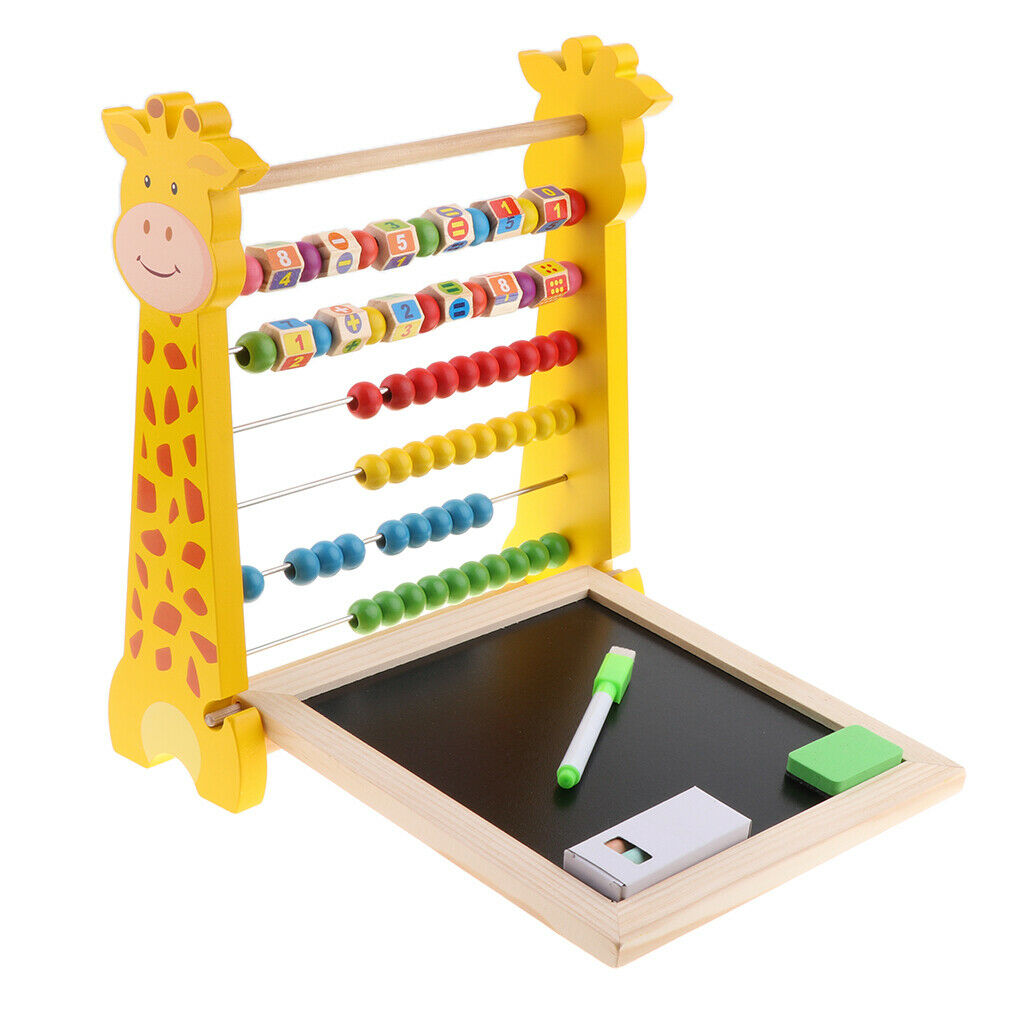 Abacus Learning Alphabet Math Number Toys, Magnetic Wooden Drawing Writing Board