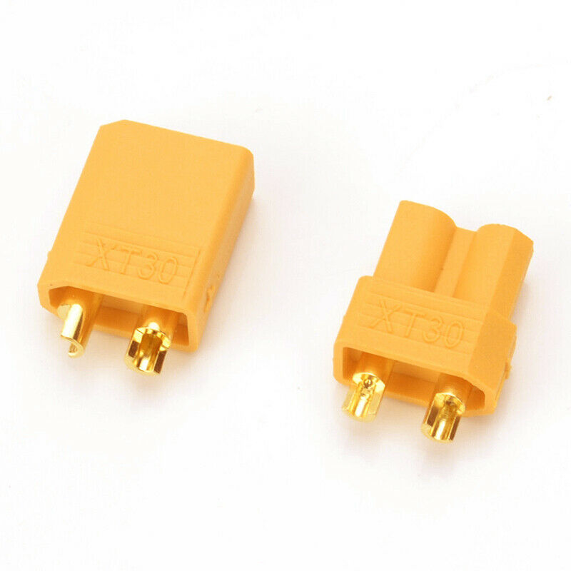 10 pair XT30 Male Plug Connector Adapter + Shrink Tube Upgrade For RC FPV Lipo