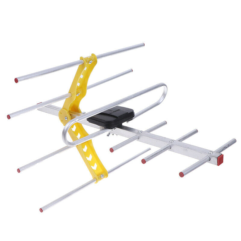 Outdoor 100Mile Amplified 8 Yagi Antenna HD TV 10dB Long Range UHF/VHF/F-hg Tt