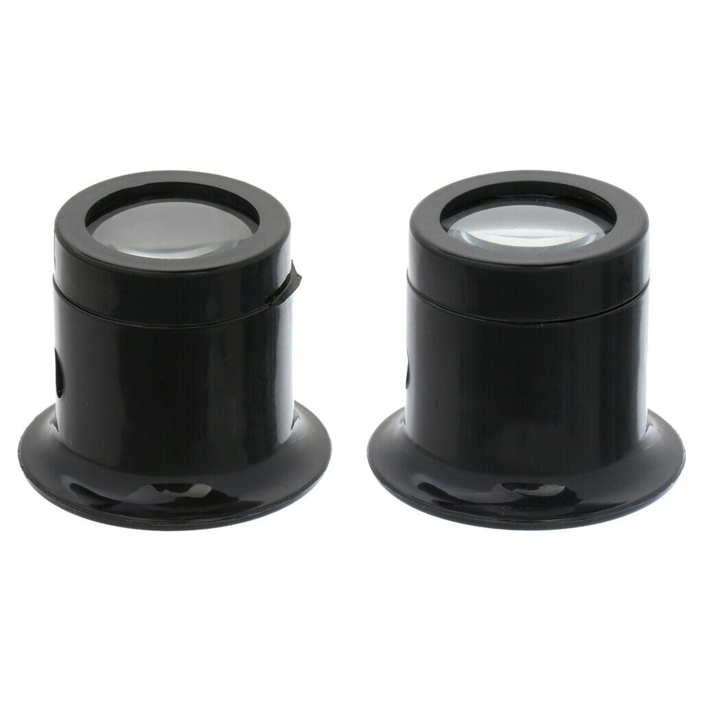 2 Pieces 10X Magnifier 5X Magnifier for Watch Repair Jewelry for Jewelers