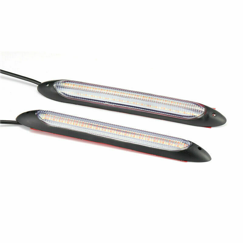 2x 6" DRL LED Headlight Strip Light Daytime Running Sequential Turn Signal Lamp