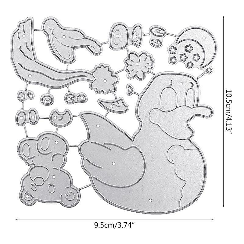 Good Night Duck Star Moon Carbon Steel Cutting Dies DIY Scrapbooking Photo Album