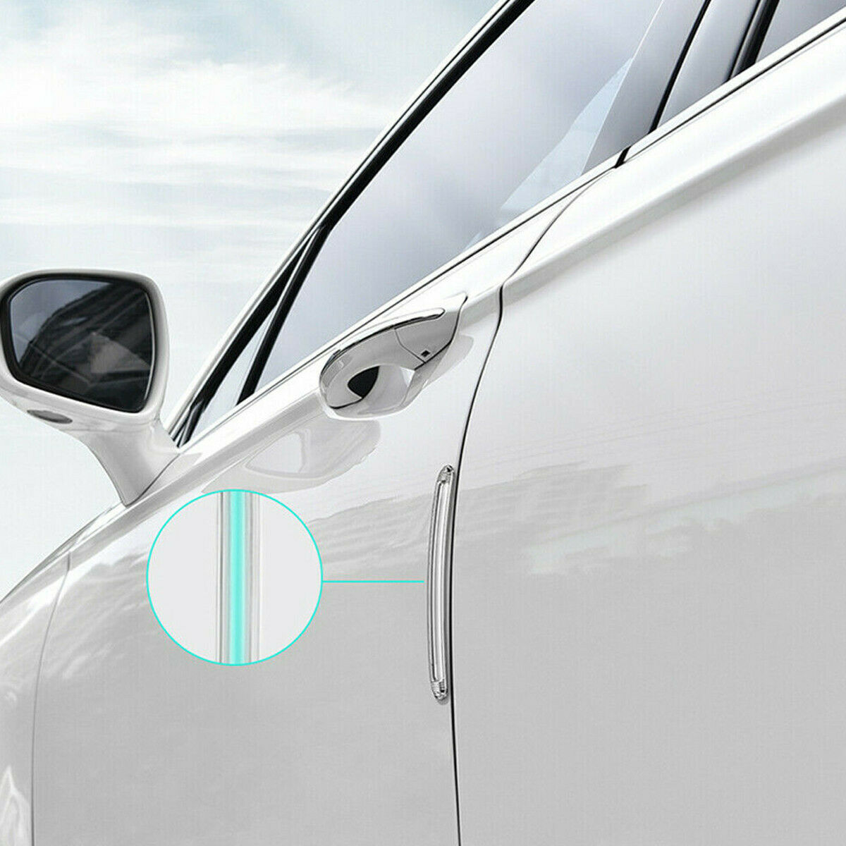 4pcs Universal Auto Car Door Edge Scratch Anti-collision Protector Guard Strip