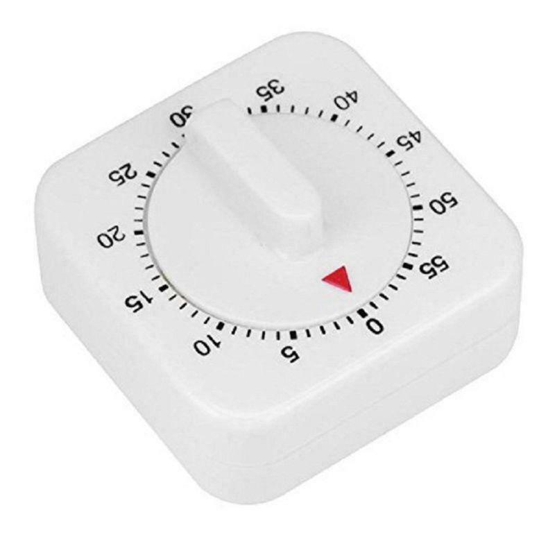 Square 60 Minute Mechanical Kitchen Cooking Timer Alarm Food Preparation Baking