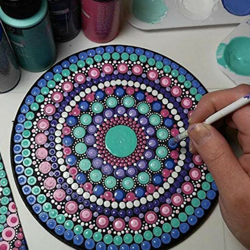 32x Mandala Dotting Tools Rock Painting Kits Dot Art Pen Paint Stencil DIY Craft