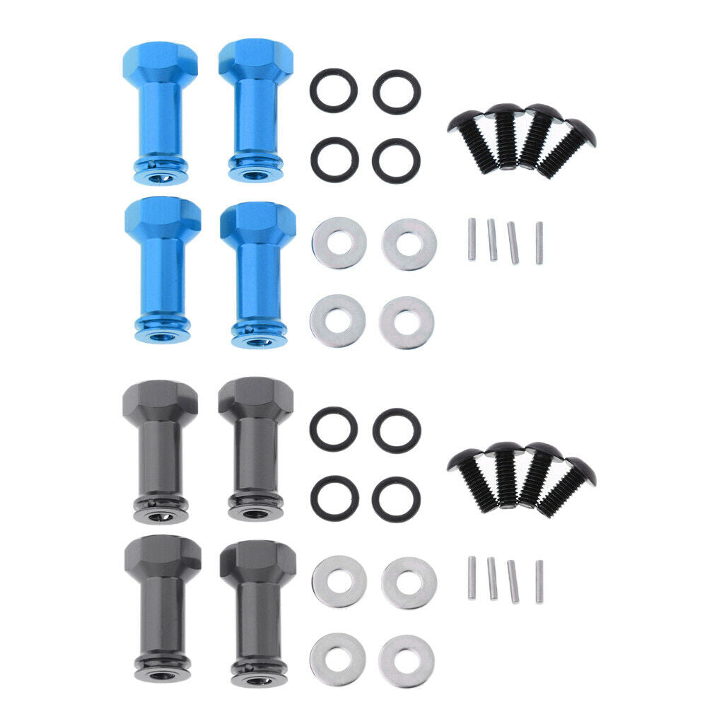 4 Pack Alloy 12mm Hex 25mm Wheel Extension Adapter Drive Hub for 1/18 Scale RC